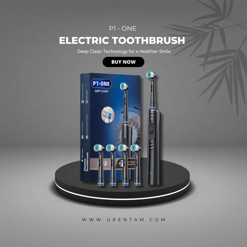 IPX7 Waterproof Round Head Rotating Electric Toothbrush