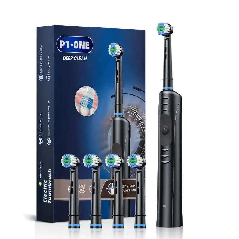 IPX7 Waterproof Round Head Rotating Electric Toothbrush